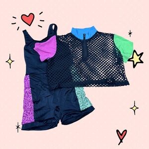 Weissman Black Dance Set with Colorful Accents